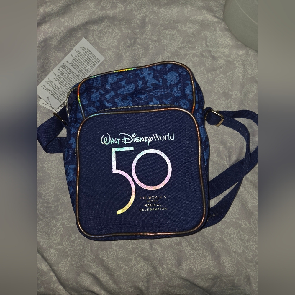 Disney 50th Anniversary Blue Crossbody Bag